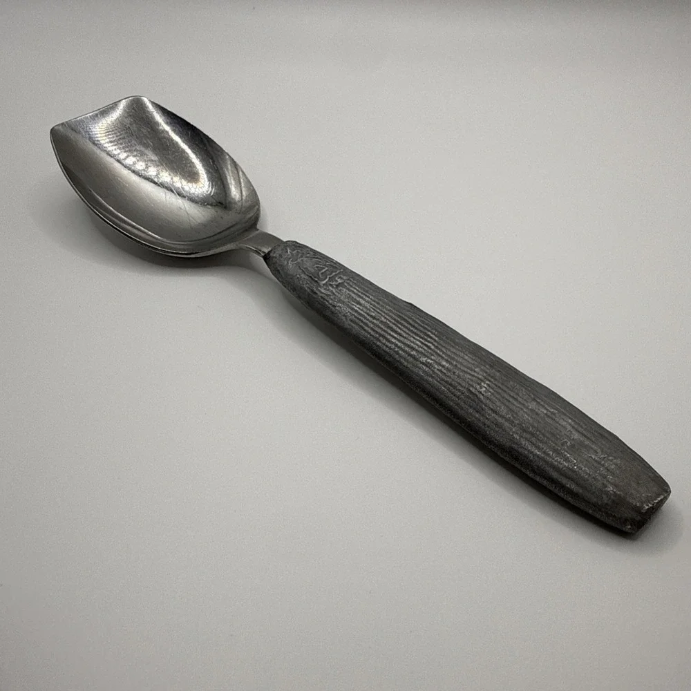 Vintage‎ Aycock Aluminum Handle Flat Tip Serving Spoon MCM